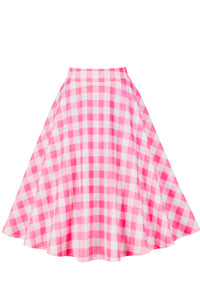 Barbie Pink Plaid A-line Skirt