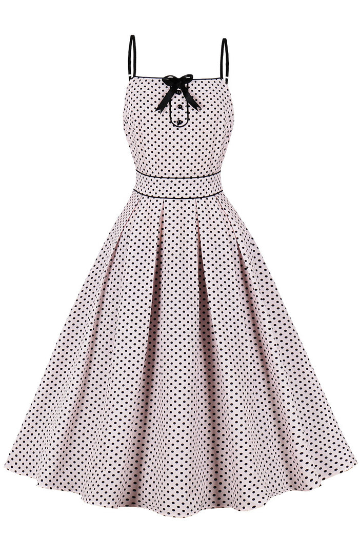 Light Pink Dot A-line Slip Vintage Dress