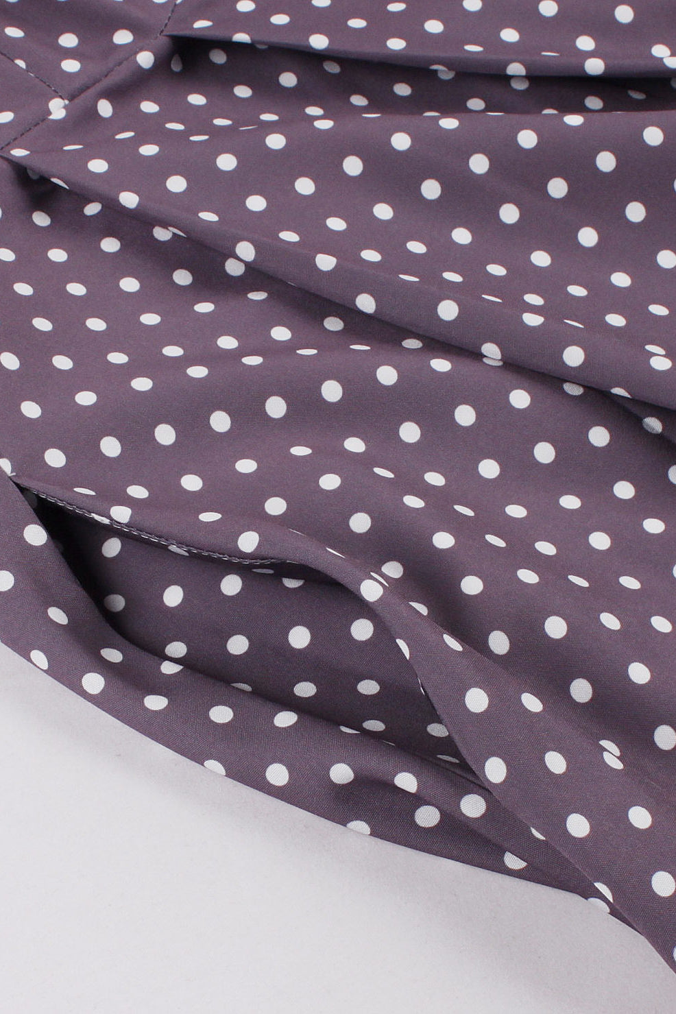 Dusty Purple Buttons Dots A-line Slip Vintage Dress