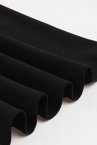 Herbene Black Lace Sleeves V Neck A-line Vintage Dress
