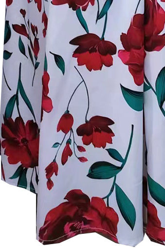 Black Empire Long Sleeves Pleated A-line Floral Vintage Dress