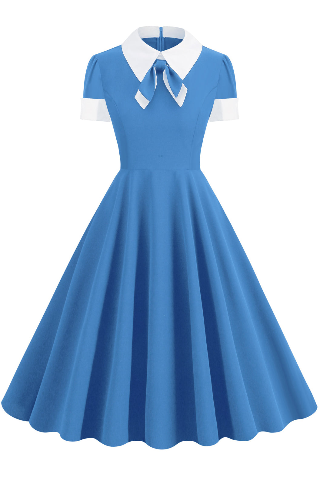 Navy blue 50s dress best sale