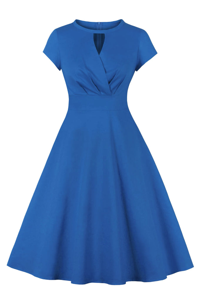 Blue Jay Surplice A-line Keyhole Vintage Dress