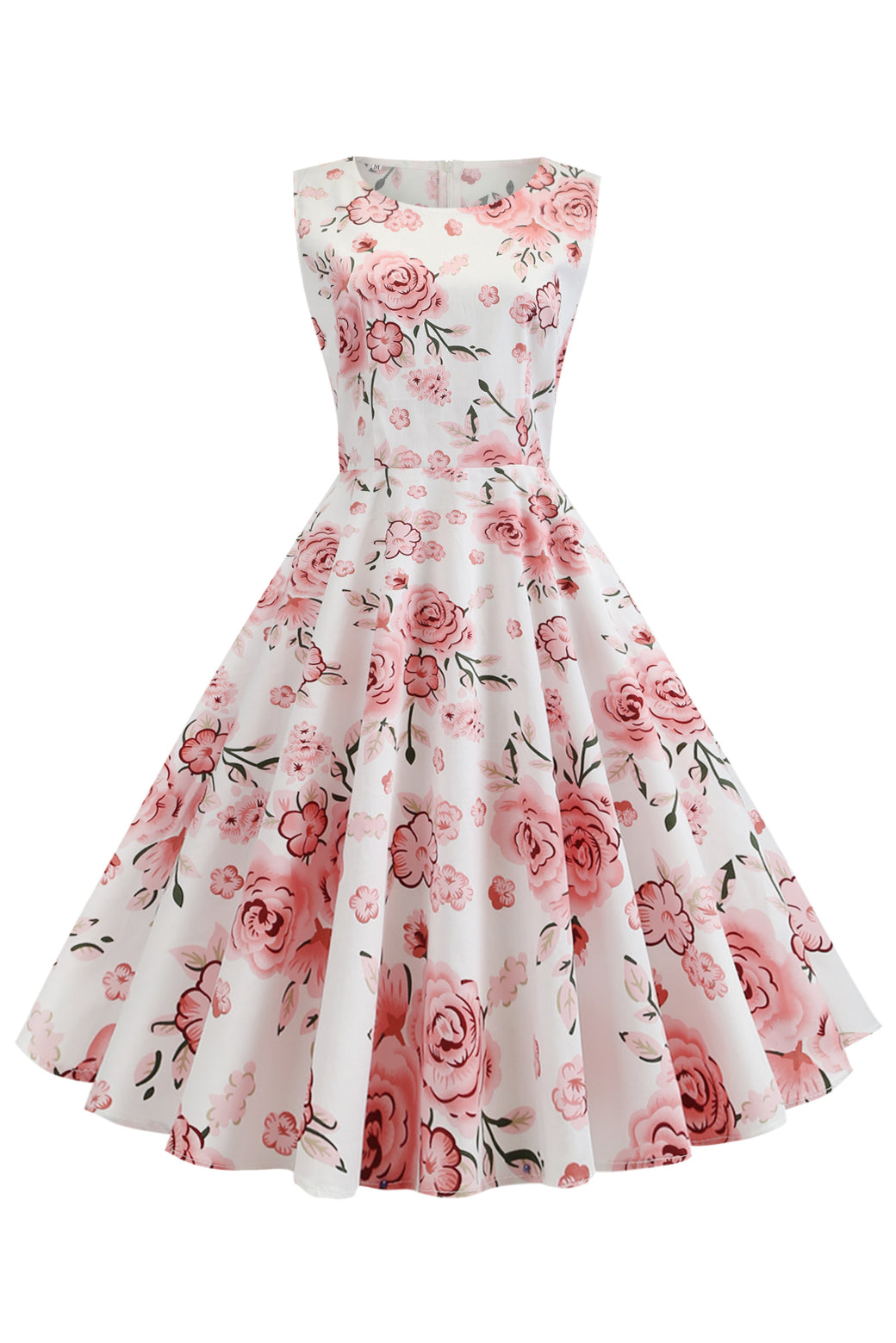 4 Styles Floral Sleeveless A-line Vintage Dress