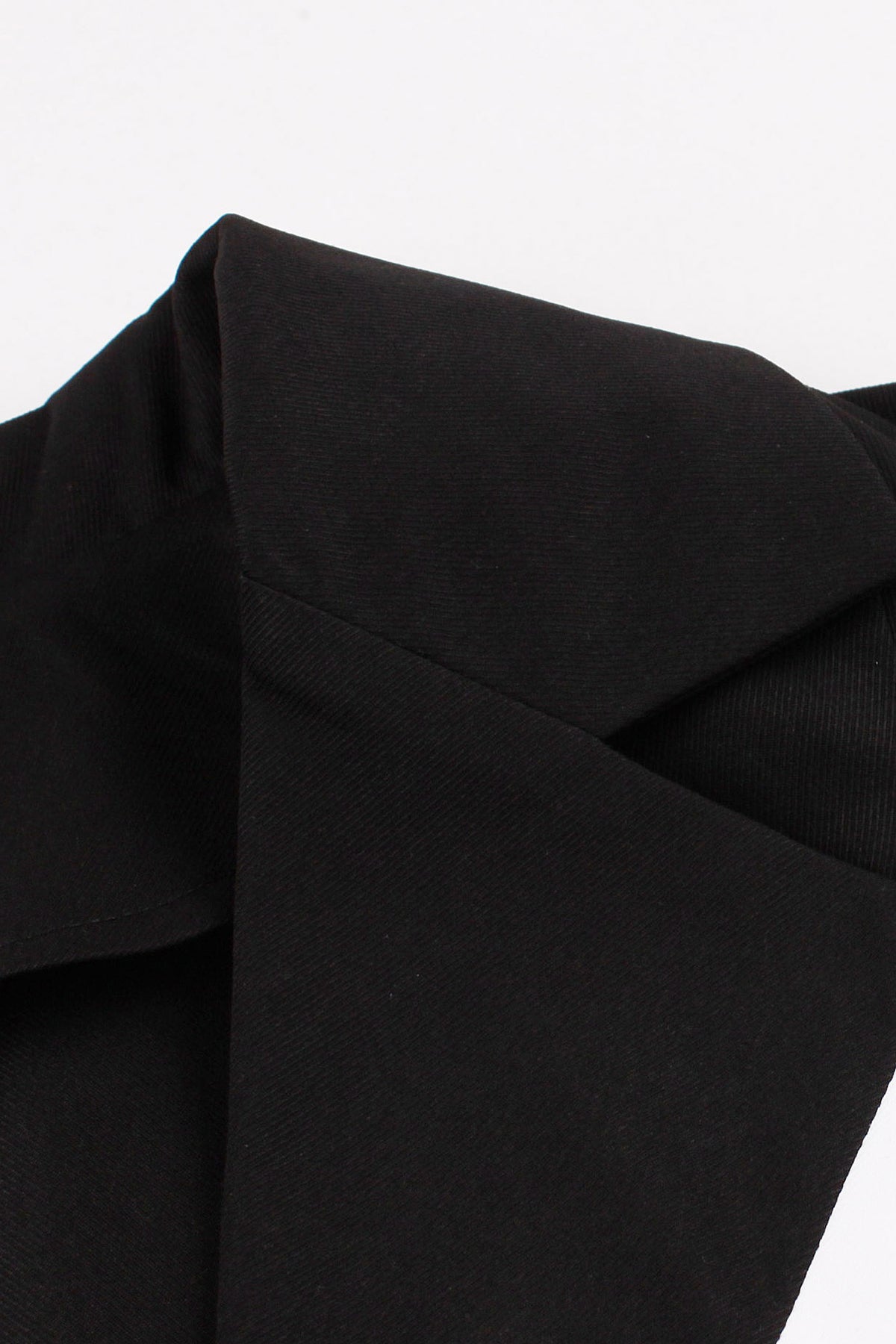 Elegant Black Lapel A-line Short Sleeves Vintage Dress