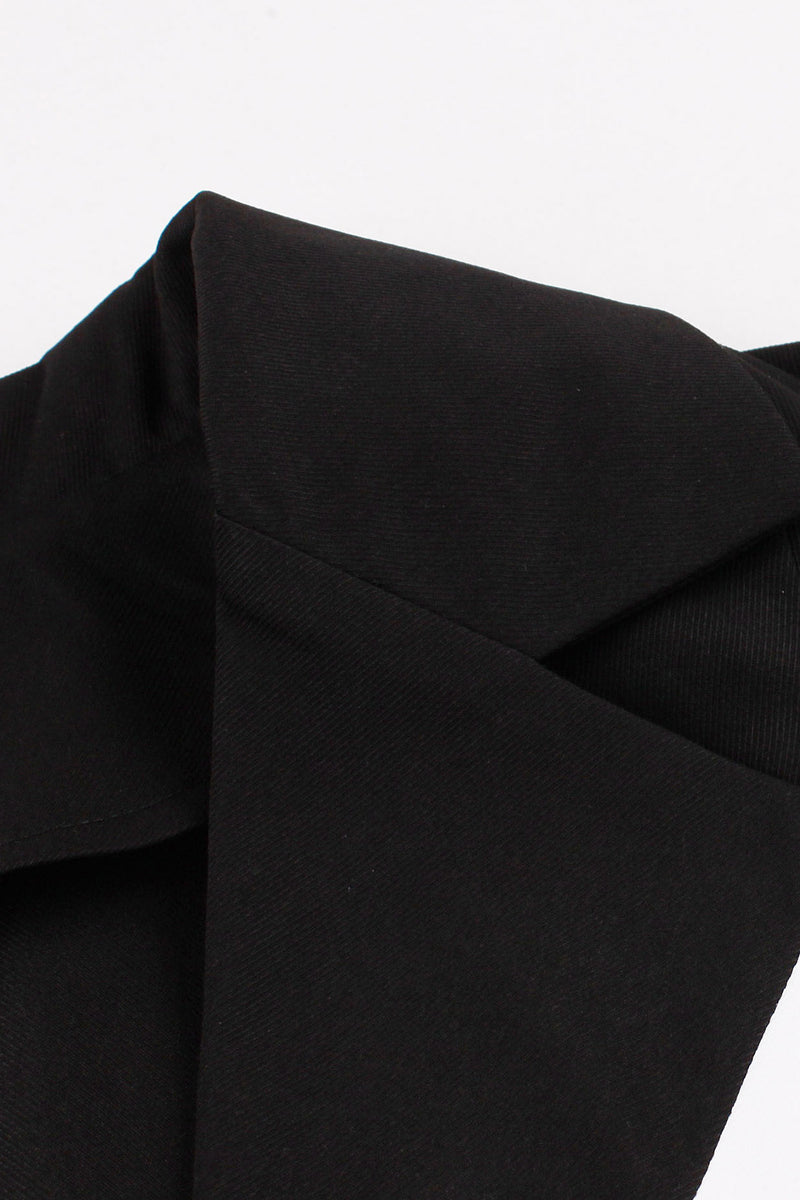 Elegant Black Lapel A-line Short Sleeves Vintage Dress
