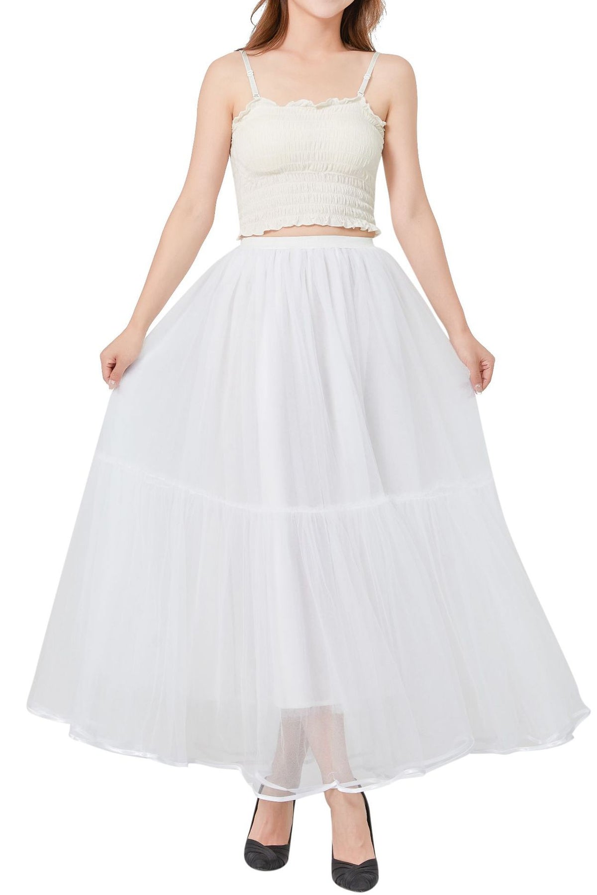 White Tulle A-line Petticoats