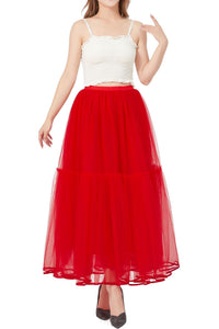 Red Tulle A-line Petticoats