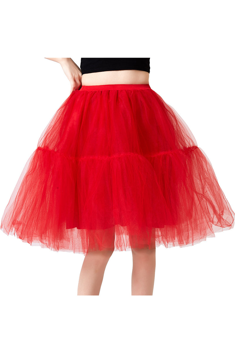 Red Tutu A-line Mini Petticoat