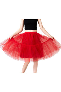 Red Tutu A-line Mini Petticoat