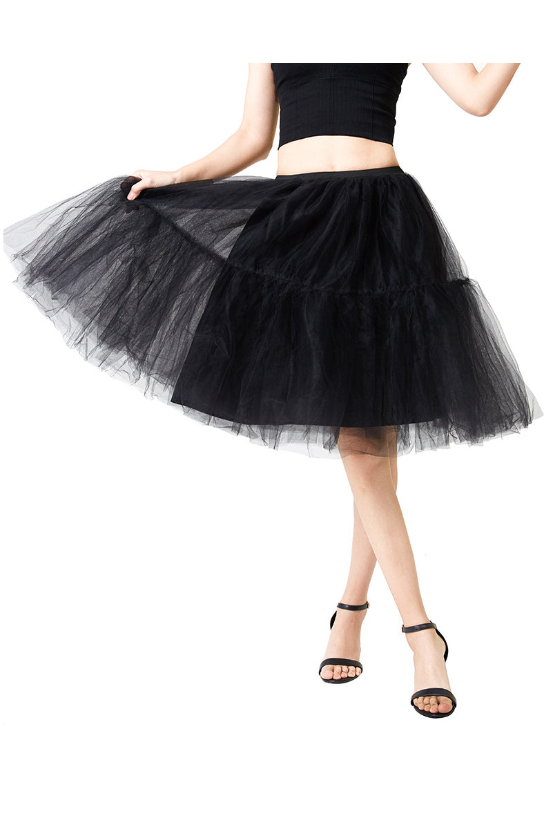 Black Tutu A-line Mini Petticoat