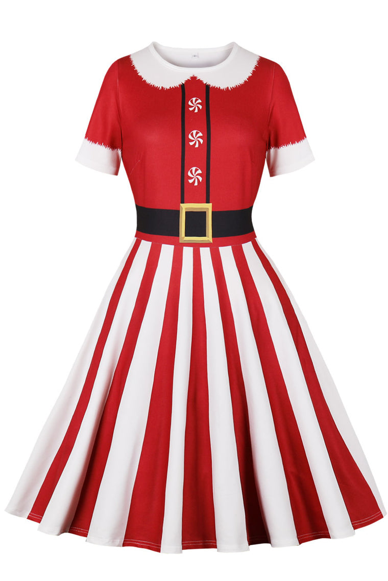 Christmas Cute Red Bunny Vintage Dress