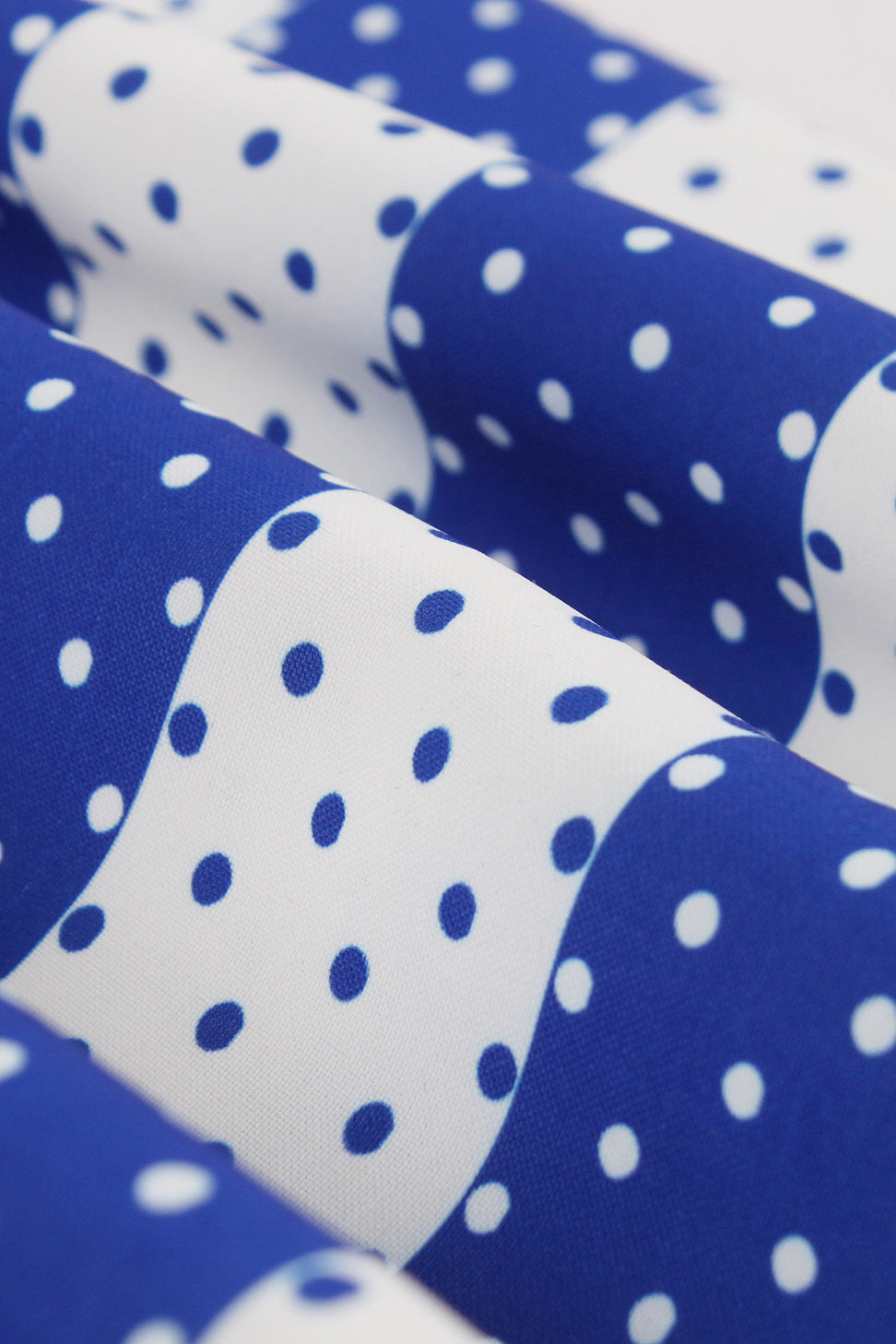 Blue and White Stripes Dot A-line Vintage Dress
