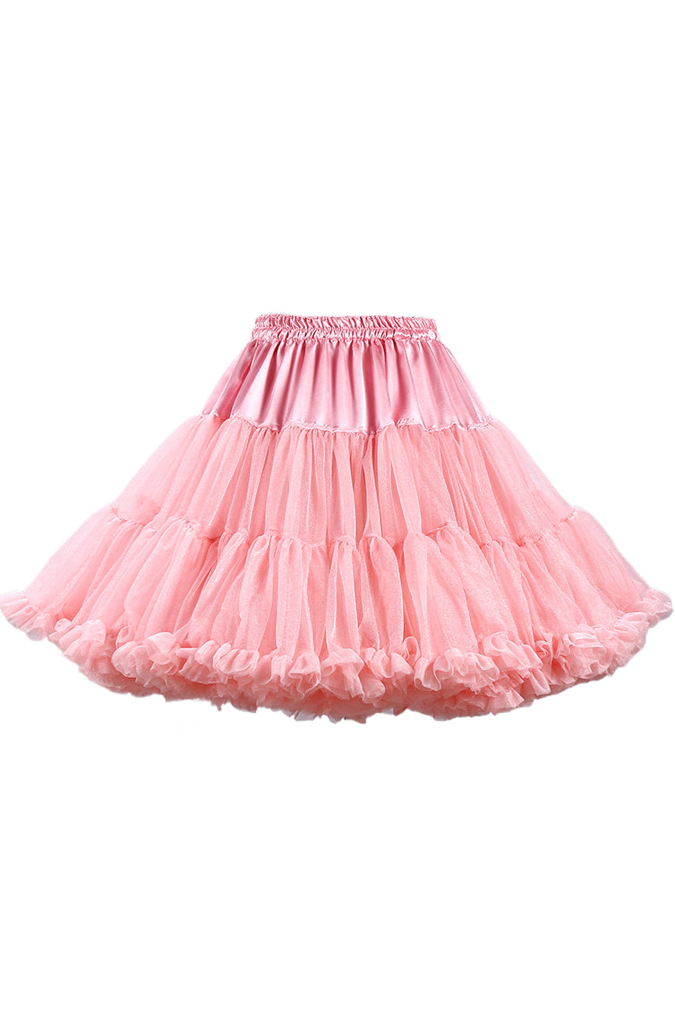 Pink Tulle Ruffled Tutu Mini Petticoat