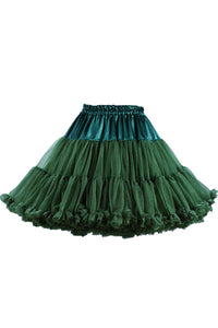 Hunter Green Tulle Ruffled Tutu Mini Petticoat