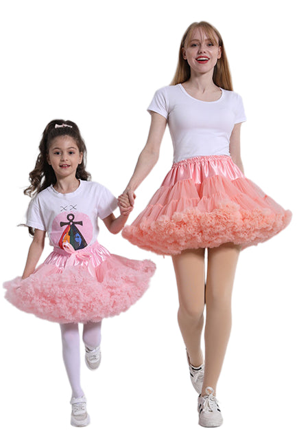 Pink Tulle Ruffled Tutu Mini Petticoat