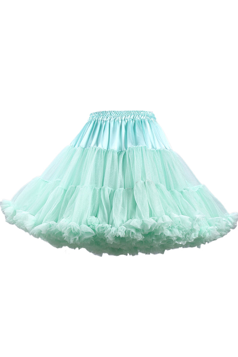 Mint Green Tulle Ruffled Tutu Mini Petticoat
