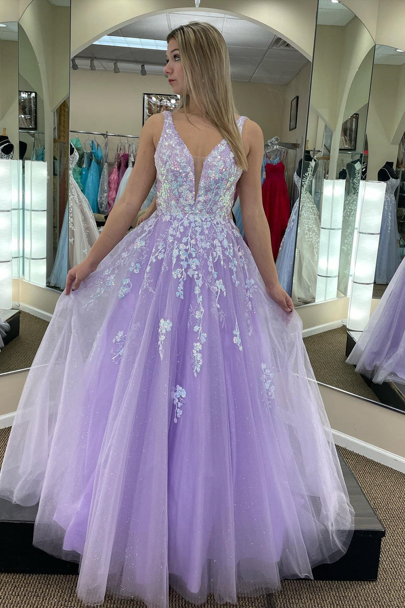 Lilac A-line Sequins Straps V Neck Homecoming Dress – Dreamdressy