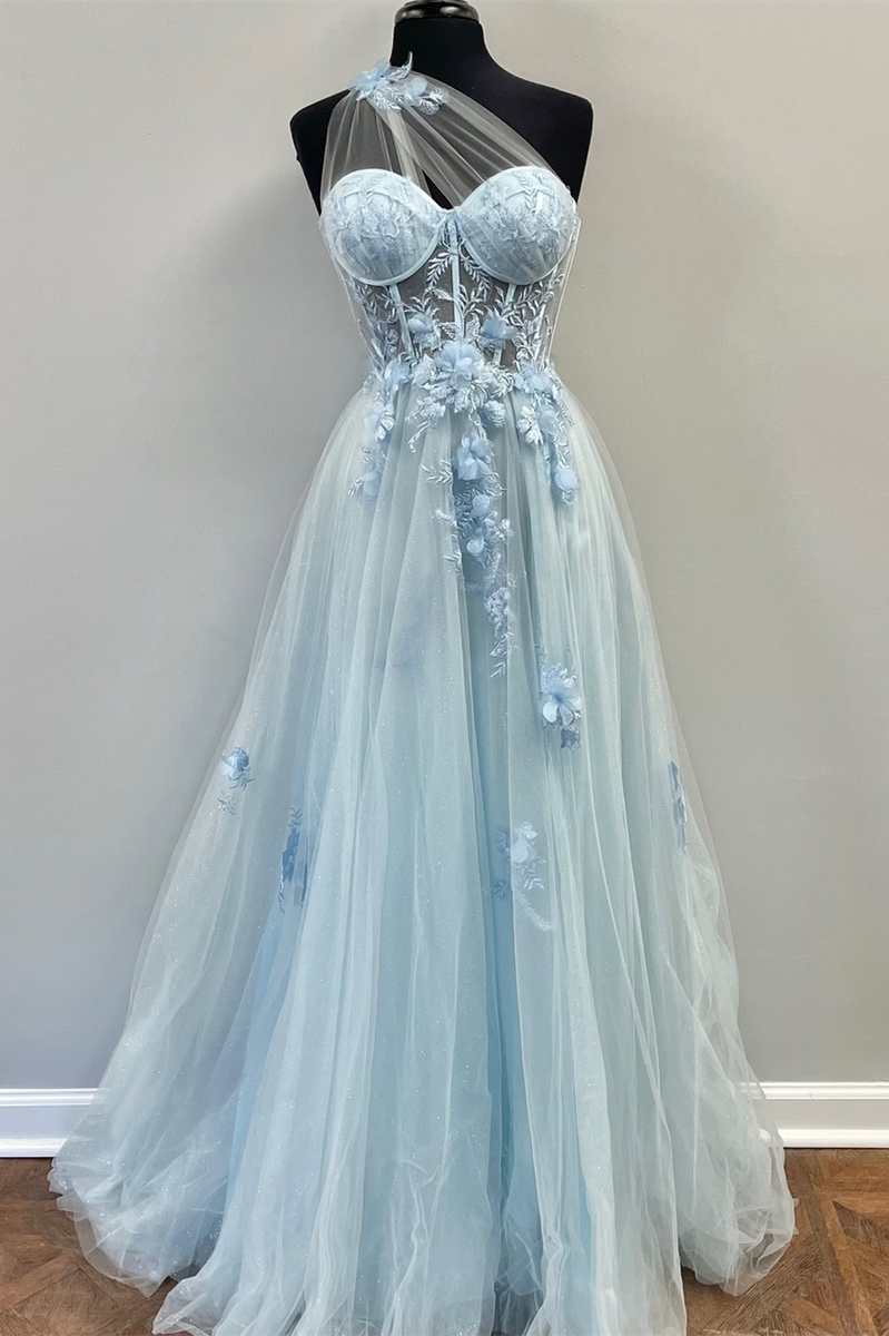 ワンピース Lace Trimmed Floral Dress powder blue M Lace Trimmed Floral Dress pearl blue