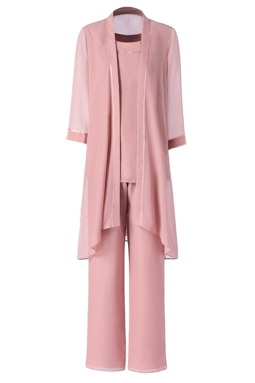 Spring Fashion Blush Pink Women Pants Suits For Wedding Mother of the Bride  Suit