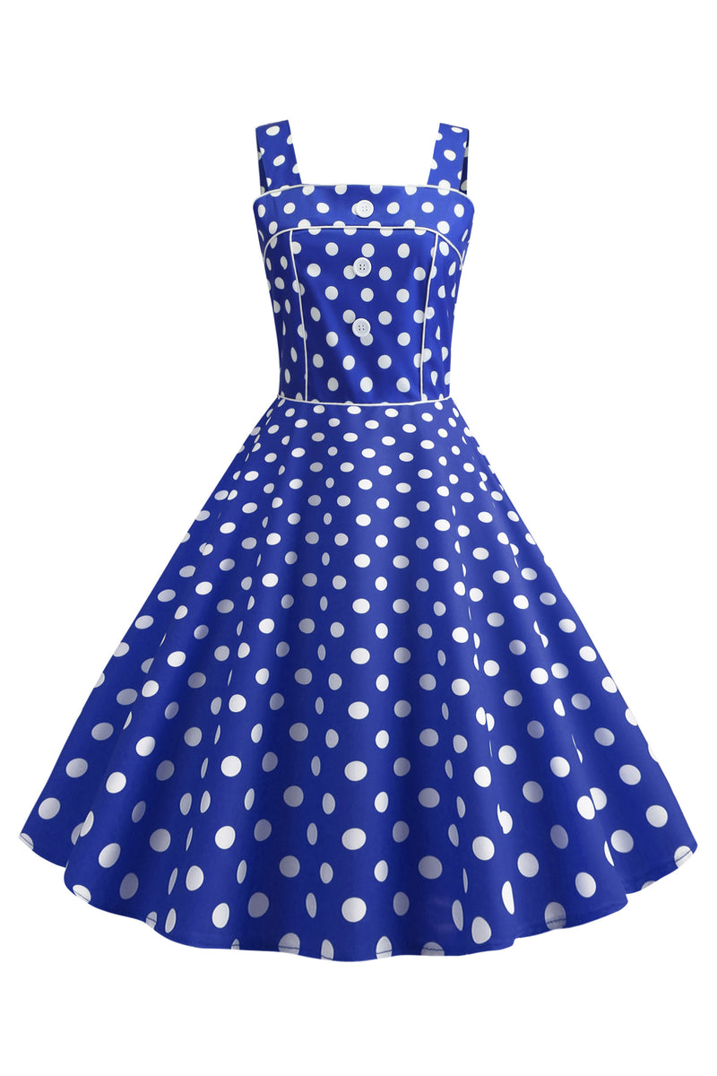 1960S Polka Dot Vintage Midi Dress