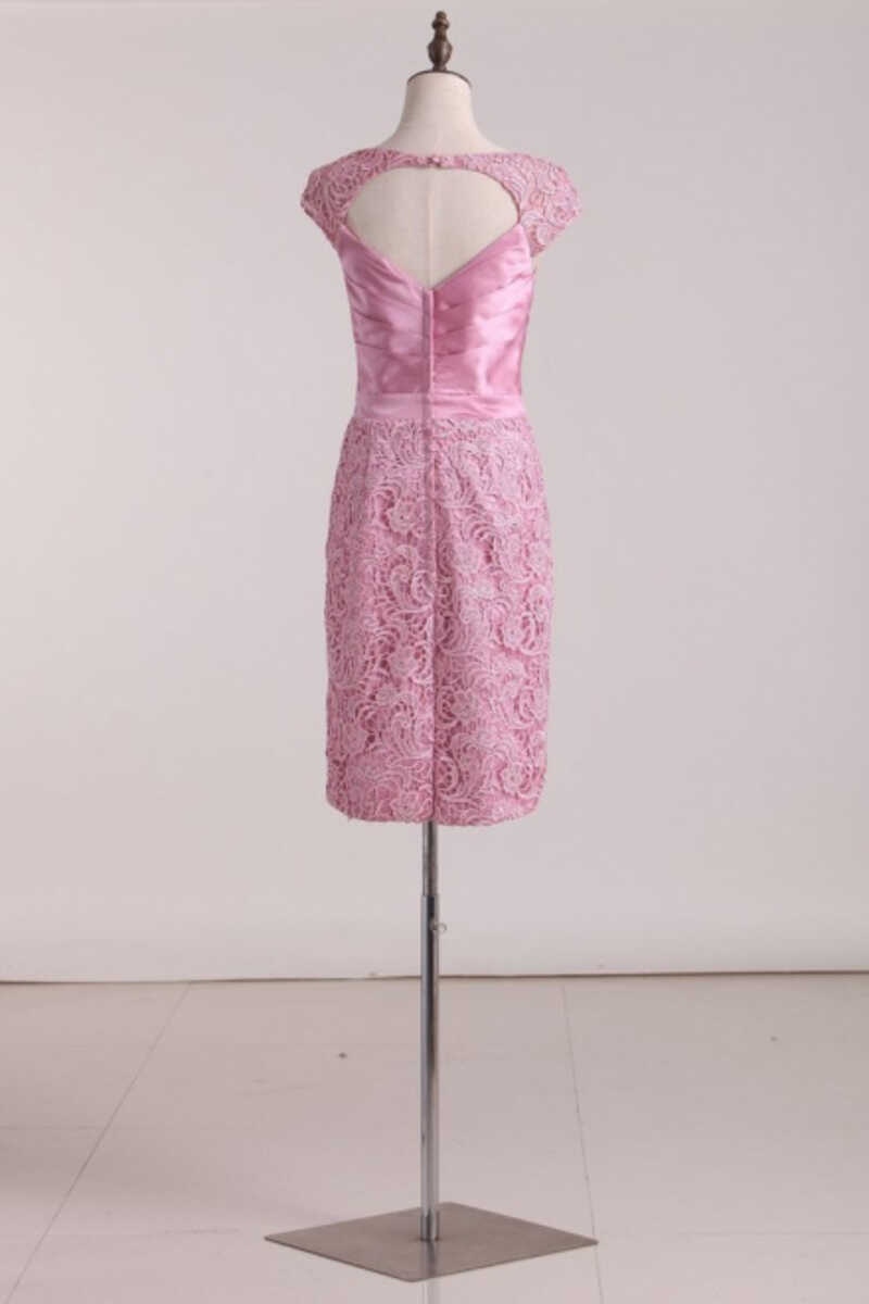 Two-Piece Pink Backless Mother of the Bride Dress