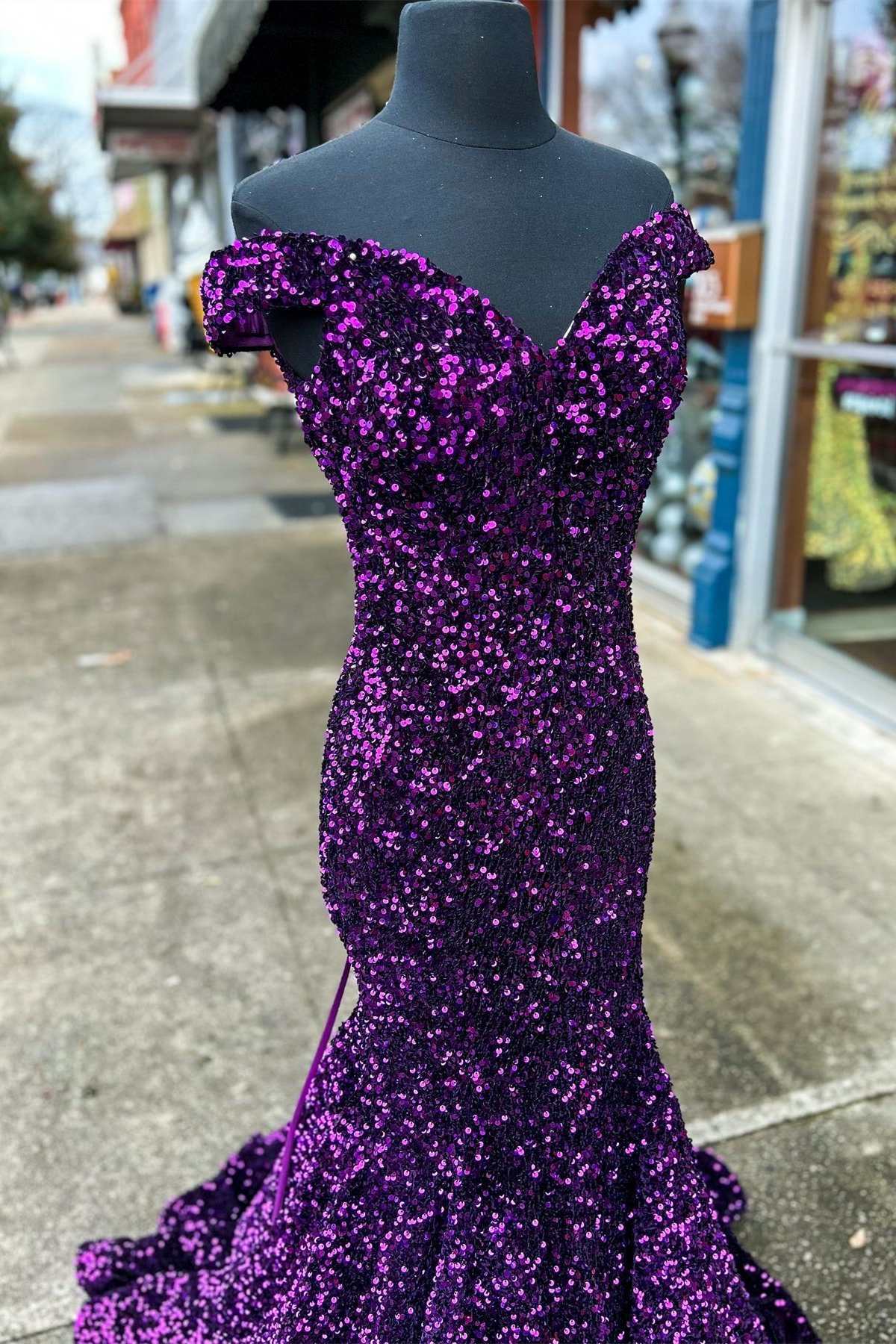 Violet sequin outlet dress