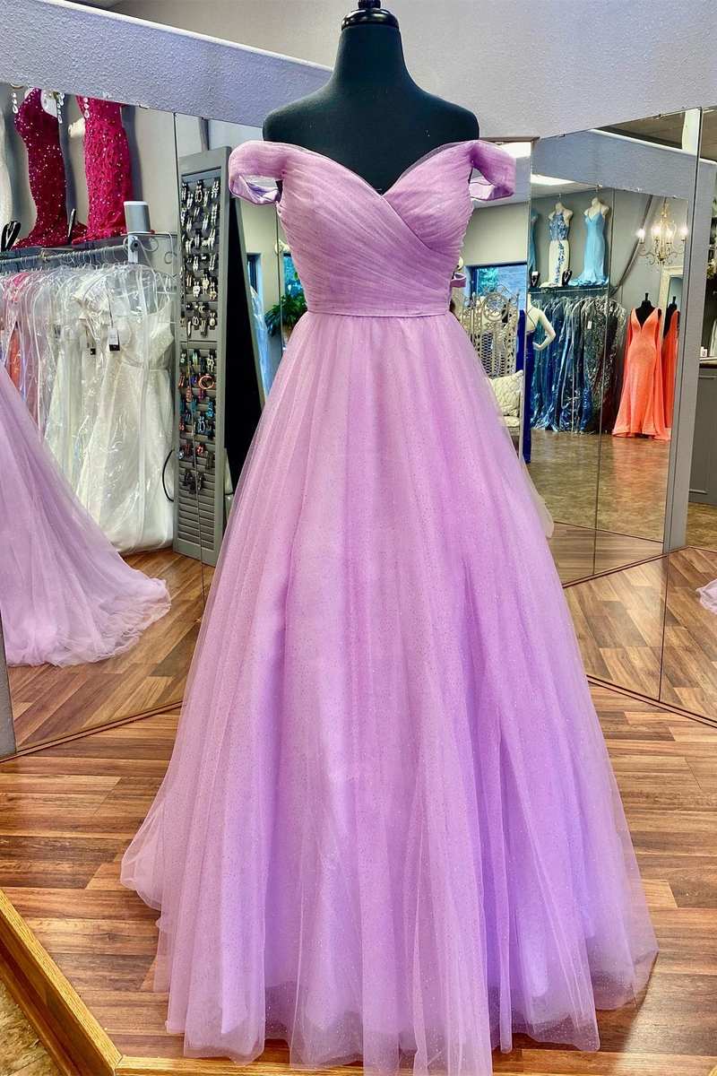 Light Purple Lace And Tulle Off The Shoulder Homecoming Dress, Short P |  Vestido lila corto, Vestidos de damas xv, Vestidos de fiesta