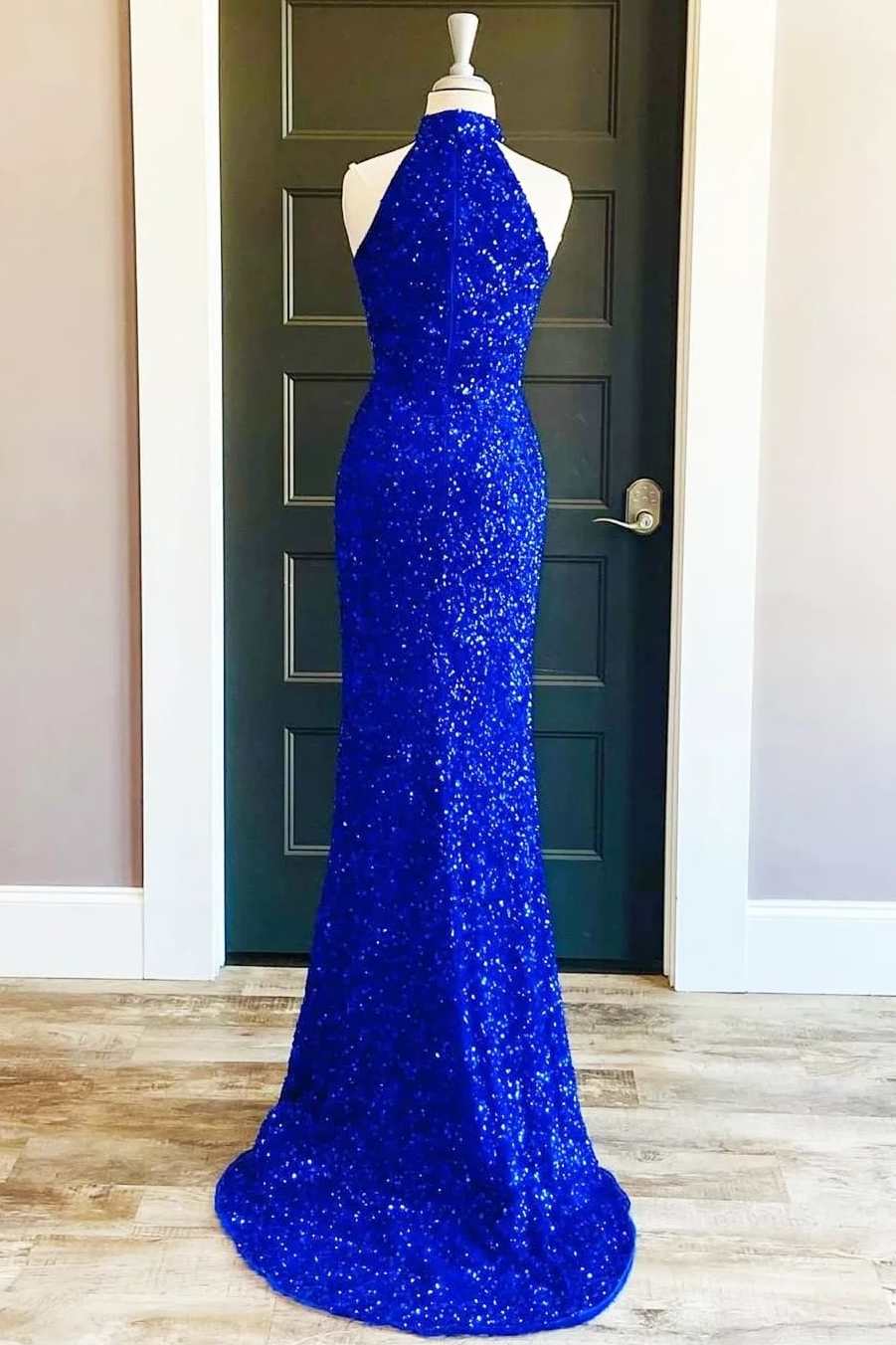 Blue sparkly dress outlet long