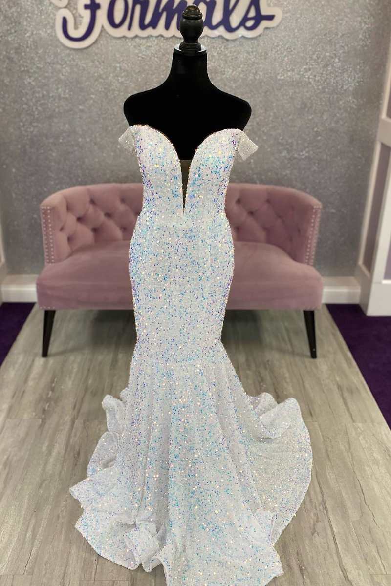 One Shoulder Sequin Gray Trumpet Mermaid Prom Dress One Shoulder Sequin Gray Trumpet Mermaid Prom Dress