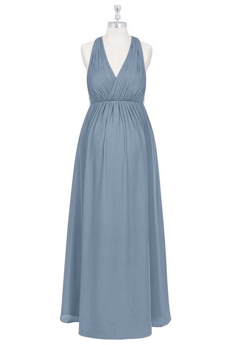 Blue Maternity Bridesmaid Dress