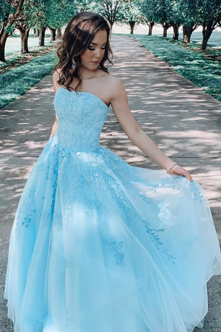 Light blue sales cinderella wedding dress