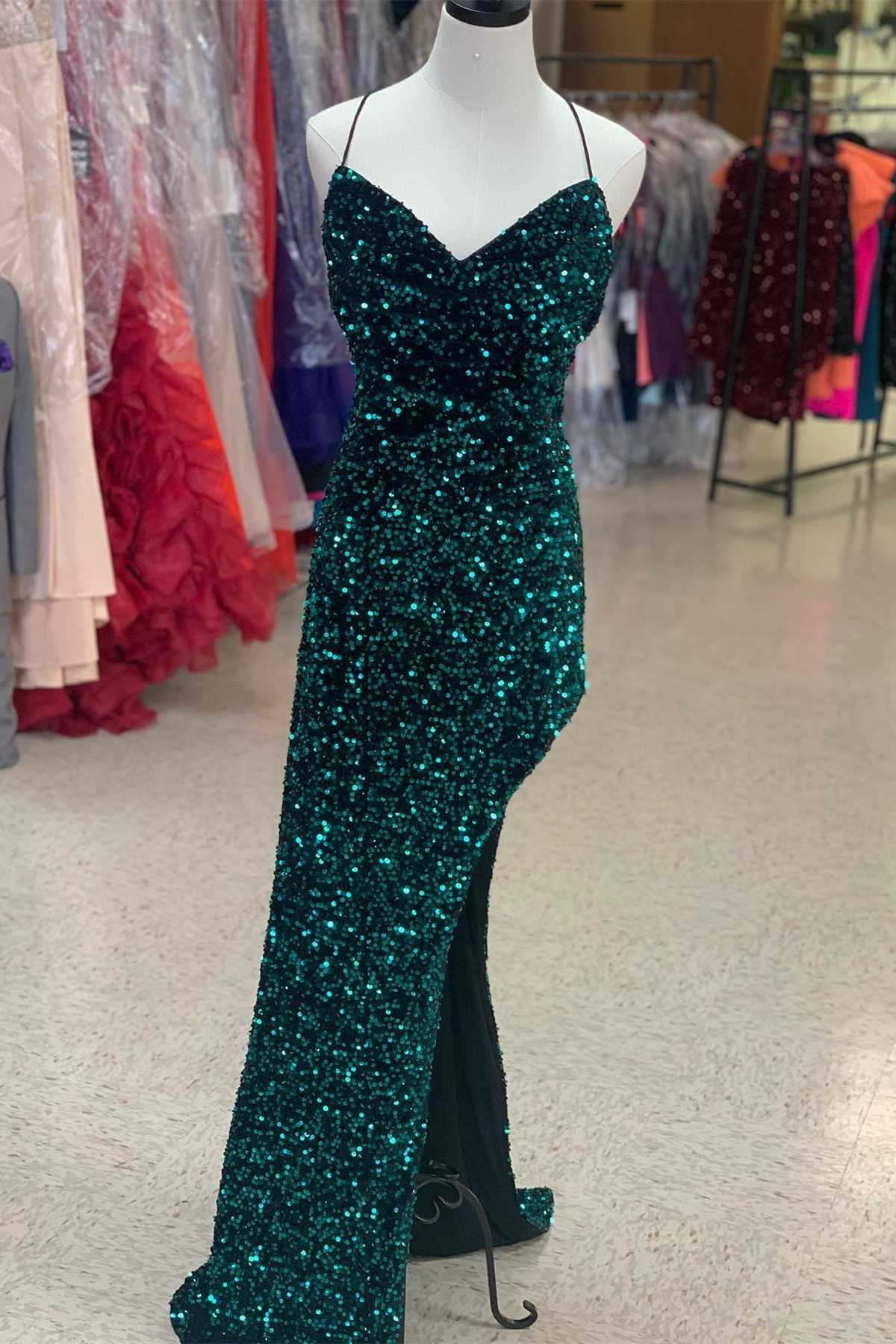 Sequin High Low Prom Dresses