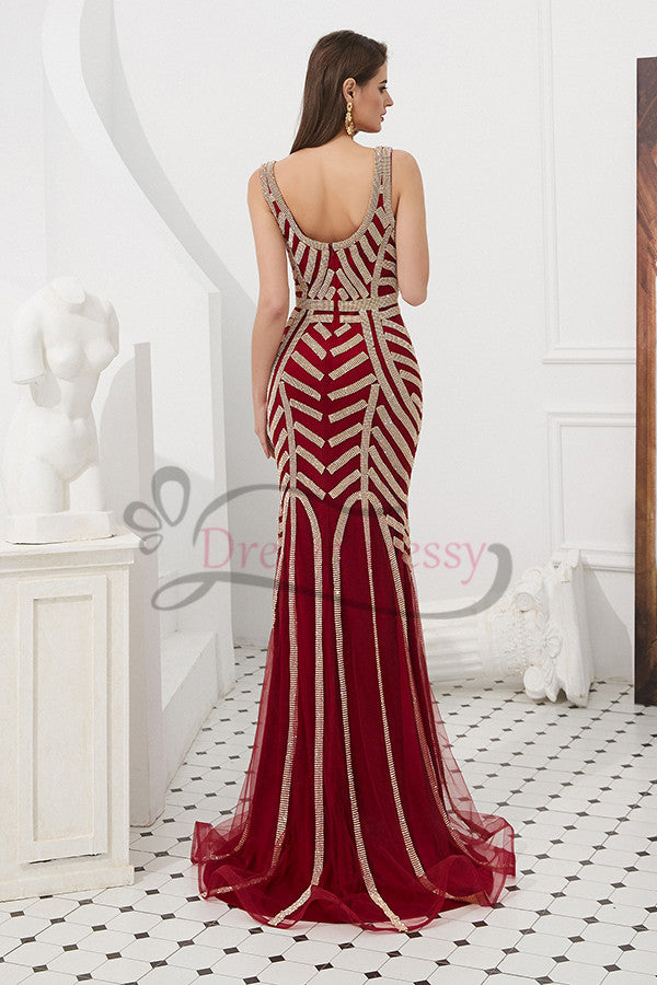 Red and Gold Prom Dresses