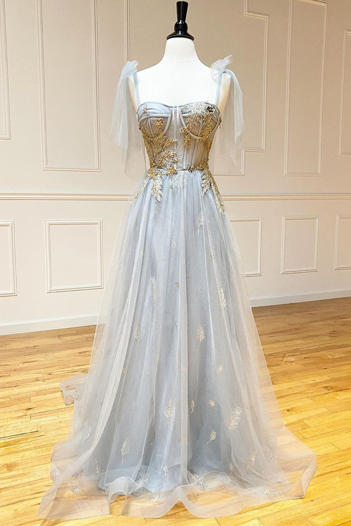 Gorgeous Sweetheart Grey Long Prom Dress with Lace-up back