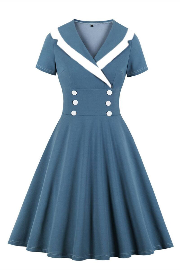 Vintage Blue and White Dress