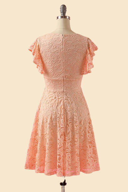 Buy Eavan Peach Lace Shift Dress for Womens Online  Tata CLiQ