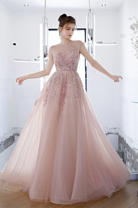 Gorgeous Embroidery Beaded Long Prom Dress