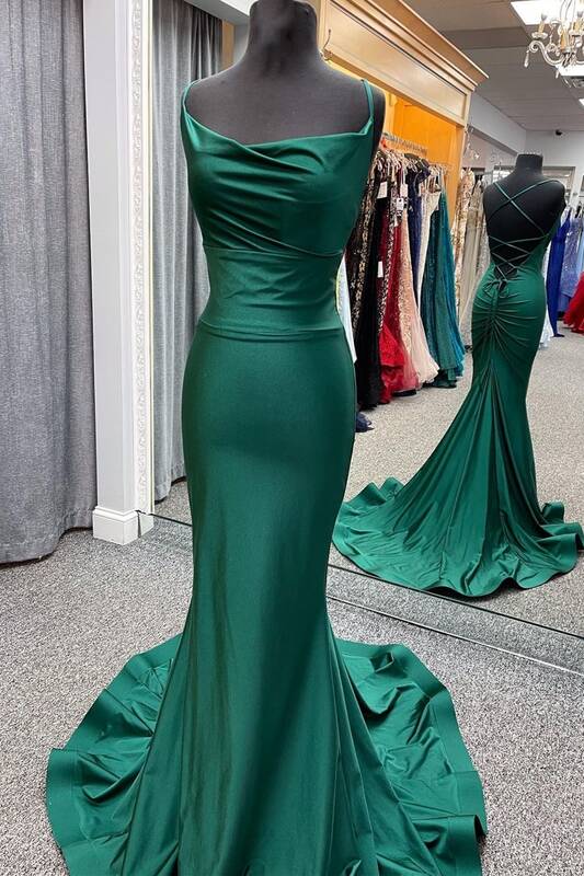 Mermaid Dark Green Formal Dress