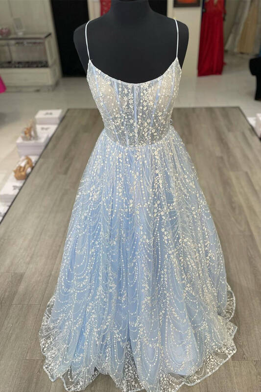 Princess A-line Light Blue Formal Dress