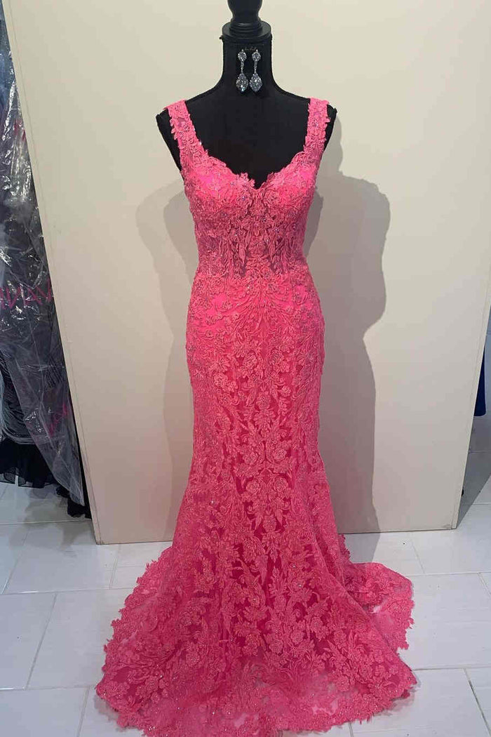 Gorgeous Mermaid Lace Appliques Prom Dress