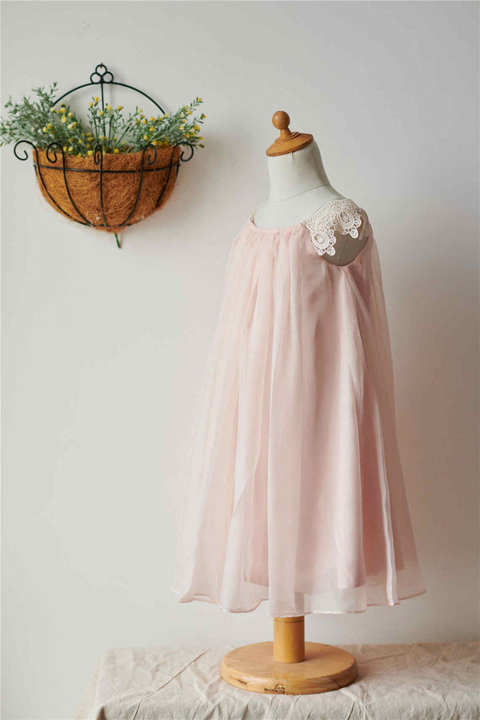 Pearl Pink Cute Flower Girl Dress