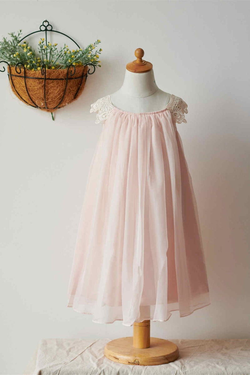 Pearl Pink Cute Flower Girl Dress