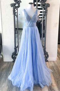 Gorgeous Lilace Beaded Long Prom Dress