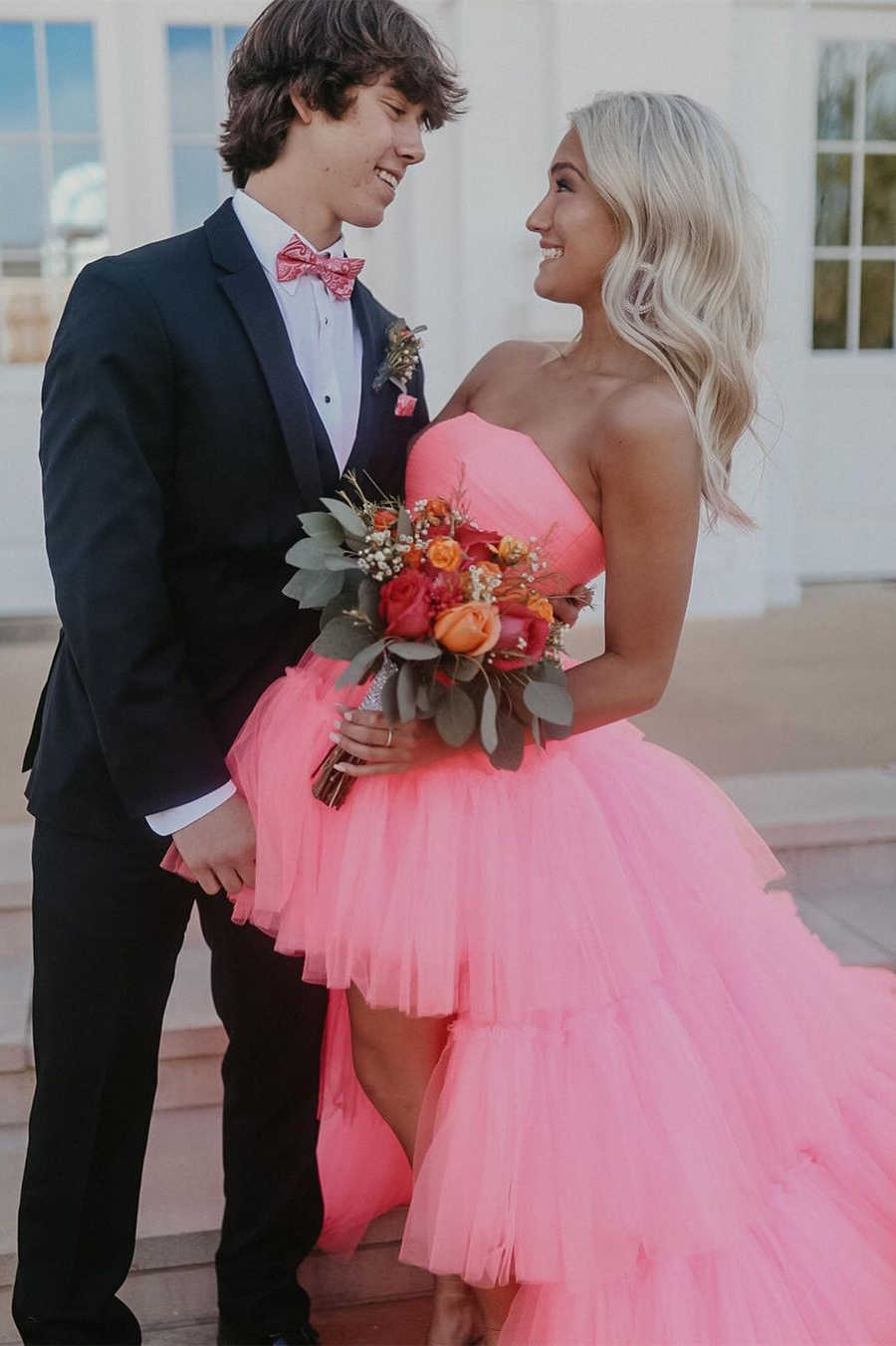 Red High Low Wedding Dress