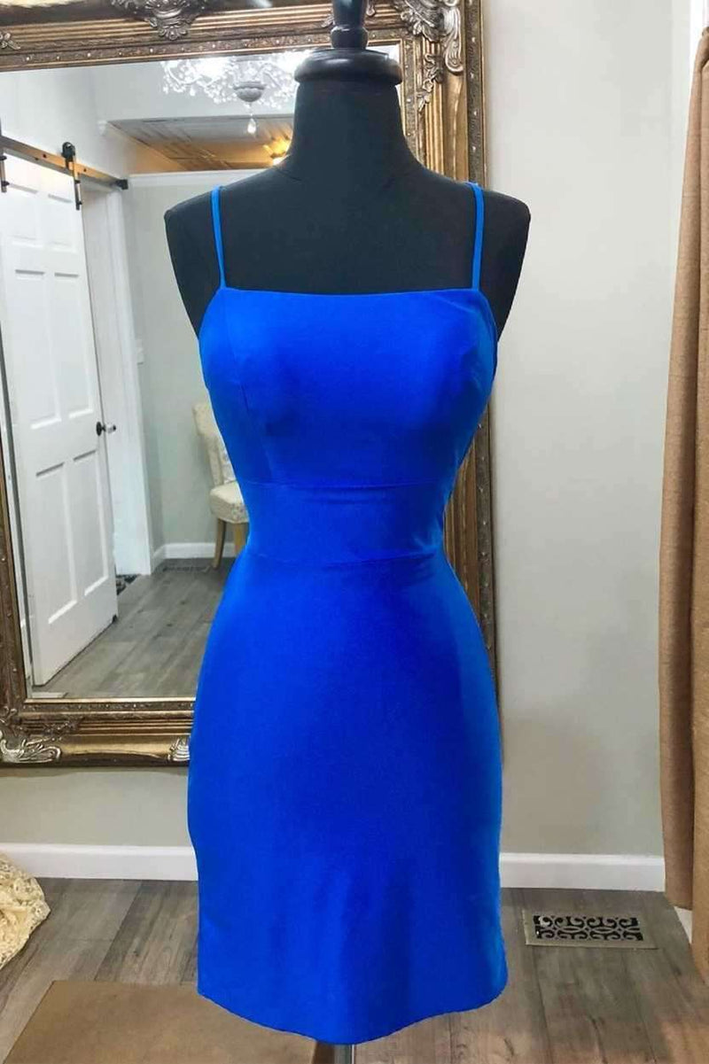 Sexy Tight Royal Blue Short Homecoming Dress – Dreamdressy