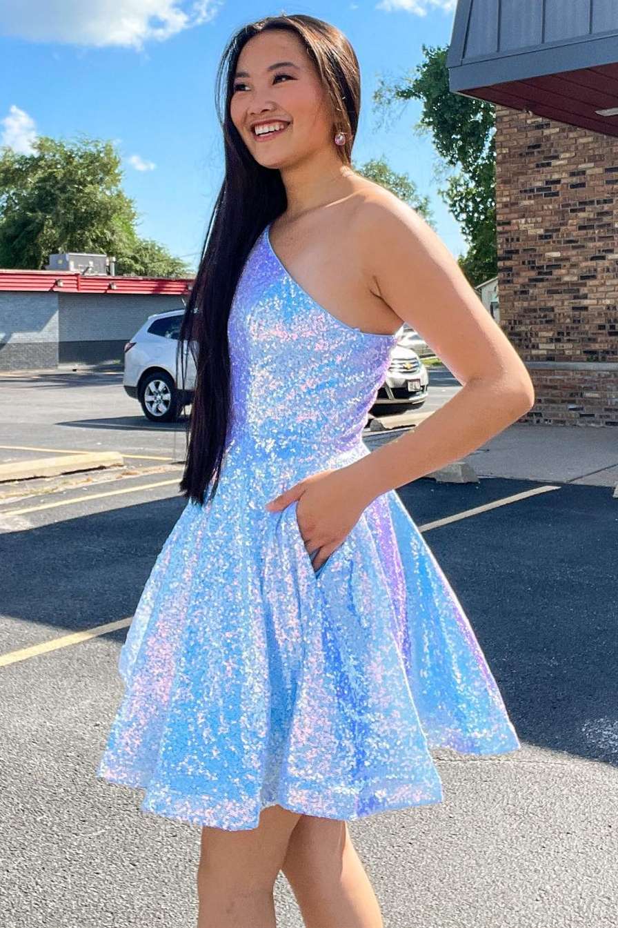 Iridescent homecoming dress sale