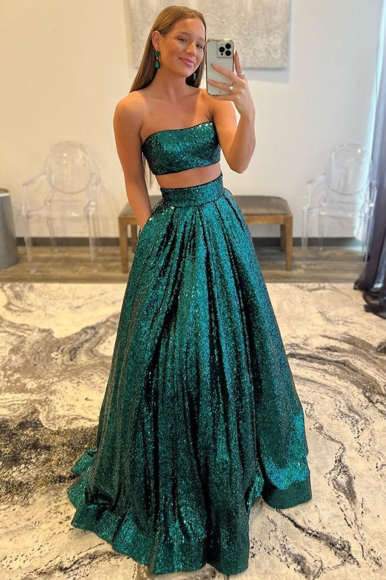 Two piece best sale formal gown