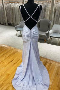 Gorgeous Lavender Beaded Mermaid Long Formal Dress