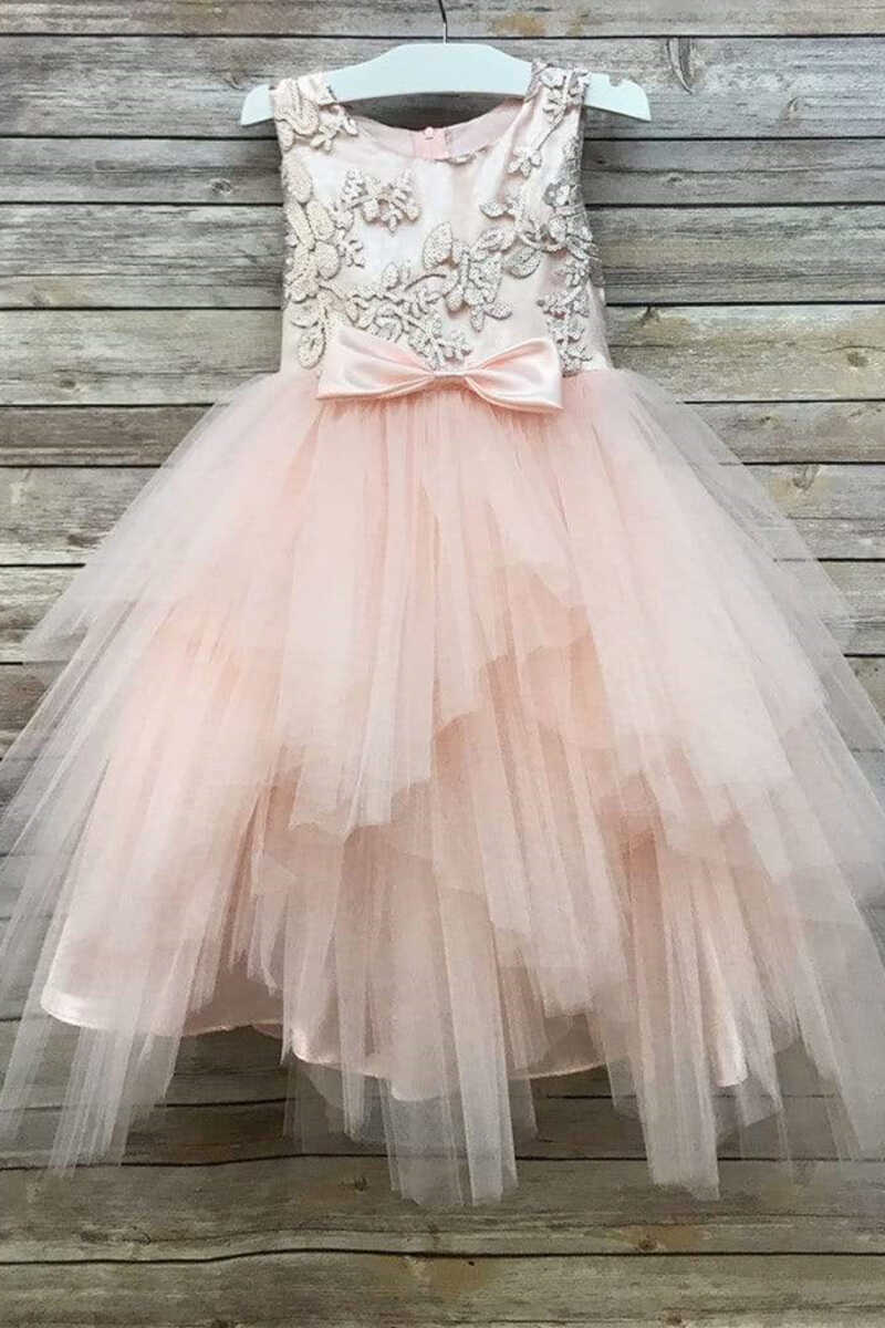 Multi-Tiered Sleeveless Bow Girl Birthday Dress